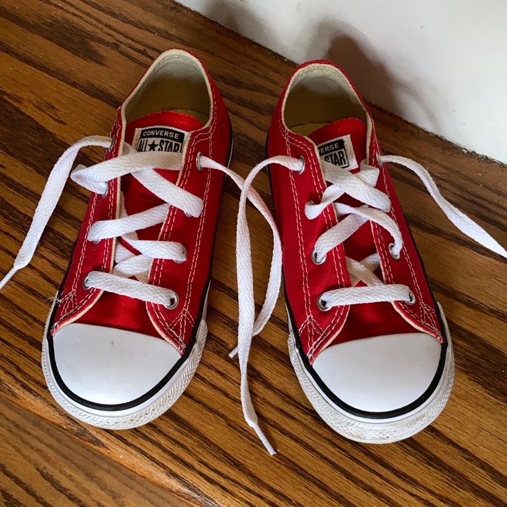 CONVERSE Kids size 10 bright red sneakers